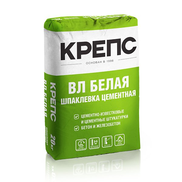 Шпаклевка Крепс ВЛ белая 20кг